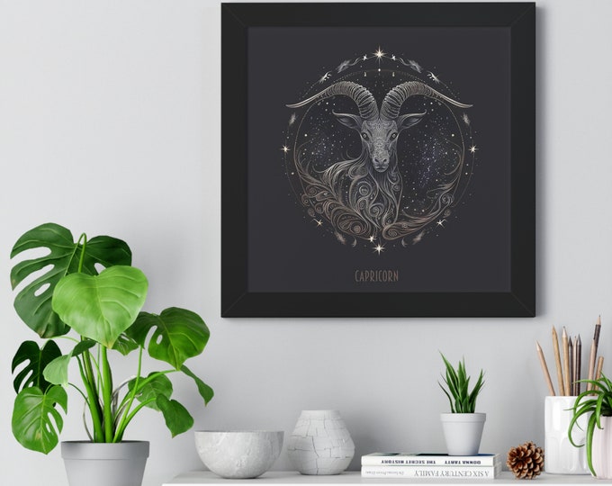 Zodiac Capricorn Framed Square Poster