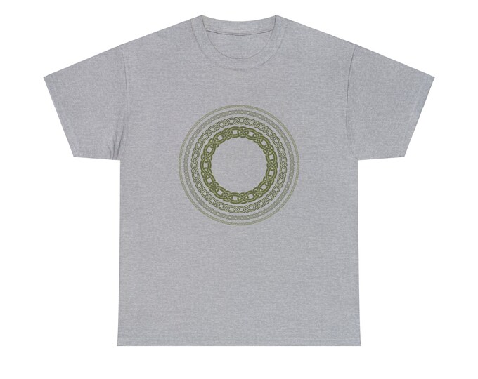 Celtic Circle Knotwork Unisex Heavy Cotton Tee