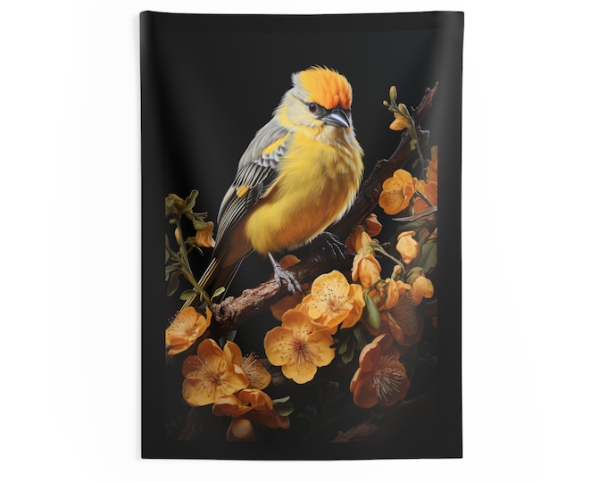 Yellow Bird Indoor Wall Tapestries