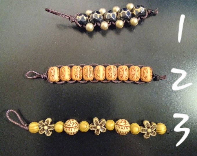 African-Themed Wooden Bead Keychains