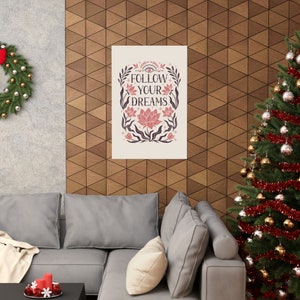Poster verticale opaco esoterico Segui i tuoi sogni
