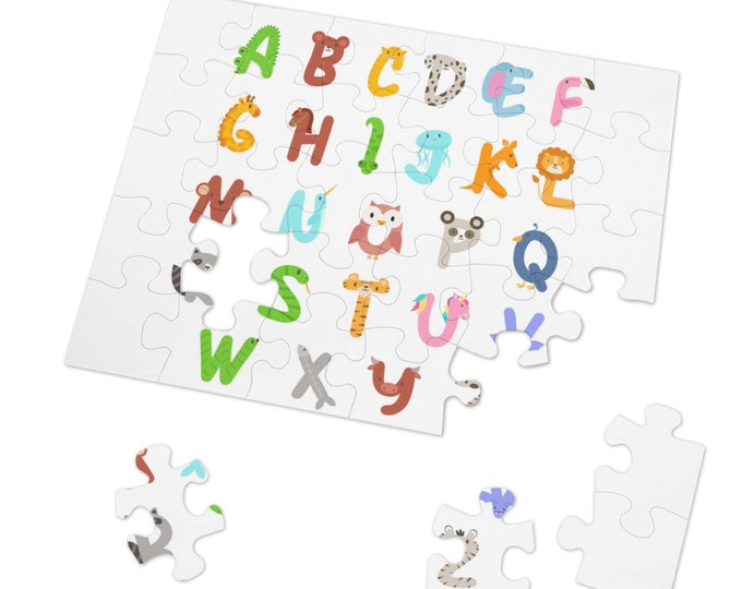 Animal Alphabet Jigsaw Puzzle (30 Piece)