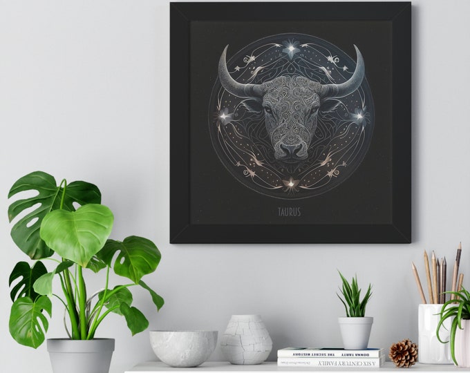 Zodiac Taurus Framed Square Poster