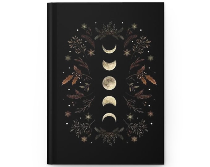 Moon Phases in Autumn Hardcover Journal Matte