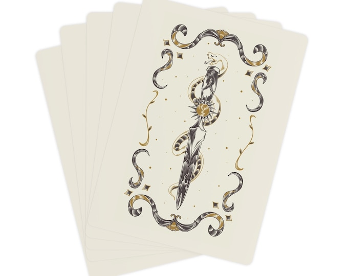 Snake Athame Poker Cards