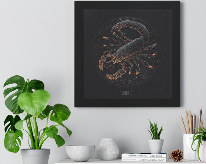 Zodiac Scorpio Framed Square Poster