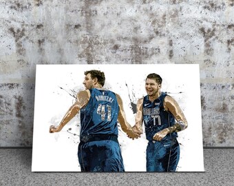 Luka Doncic Art Poster Dallas Mavericks Basketball Hand Made Posters Canvas  Print Kids Wall Art Man Cave Gift Home Decor