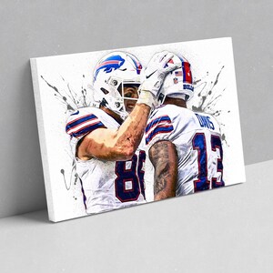 Dalton Kincaid, Gabe Davis, duo de football, impression d'art, impression d'art, décoration murale Power Celebration, affiche en toile