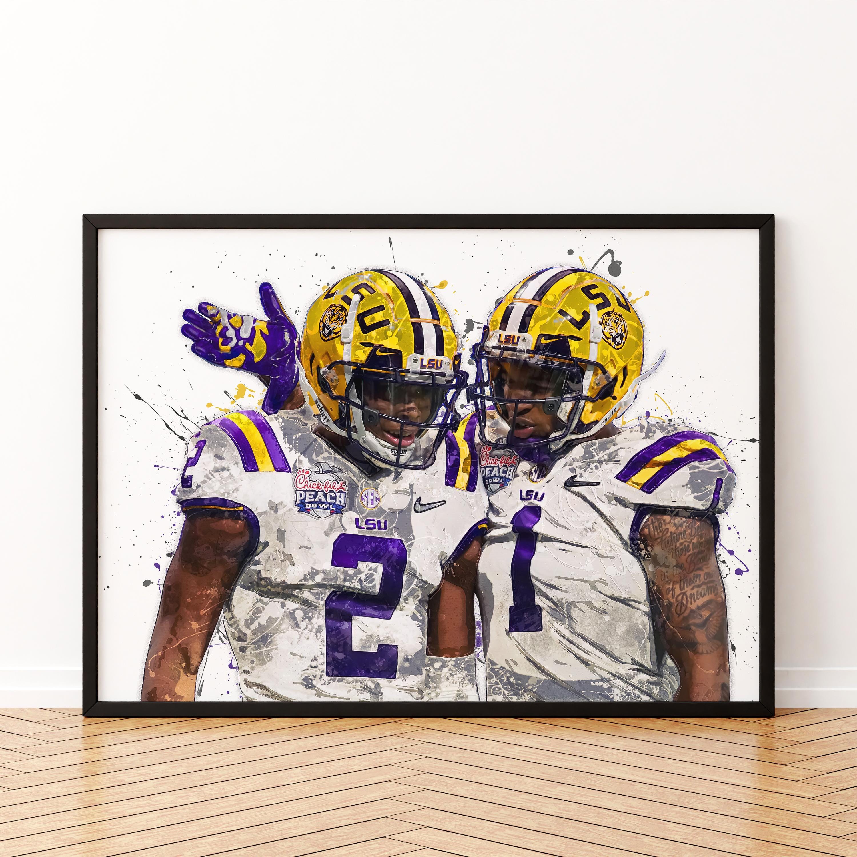 Ja'marr Chase Justin Jefferson Legendary Brotherhood Canvas Poster