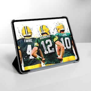 Aaron Rodgers Brett Favre Jordan Love Football Trio Digital Download Wall Art Print Poster