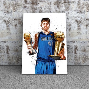 Luka Doncic Dirk Nowitzki Poster Dallas Mavericks Basketball Painting –  CanvasBlackArt