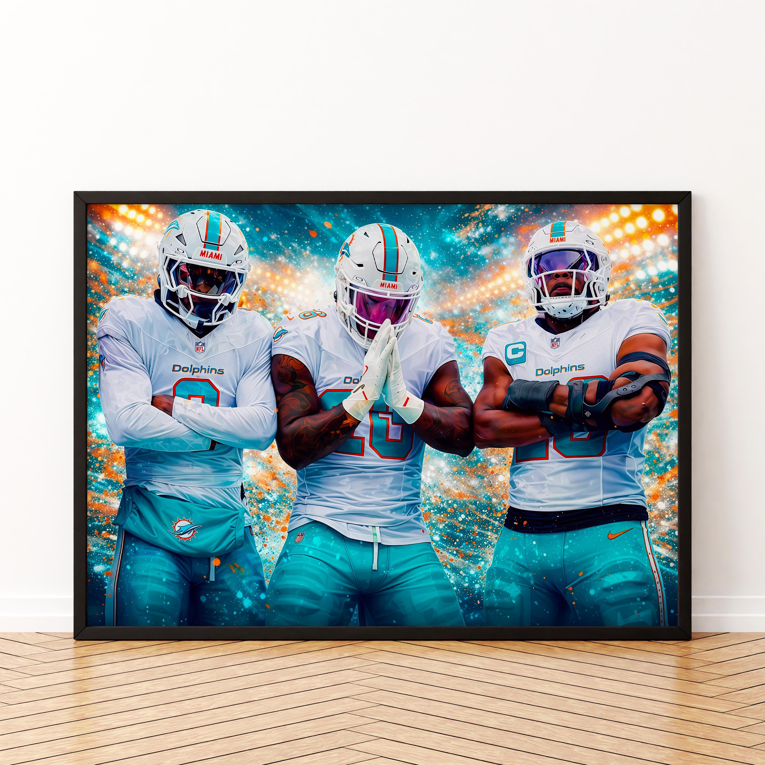 Rasul Douglas Dolphins Fan Canvas Poster Defense Wall Art Miami ...