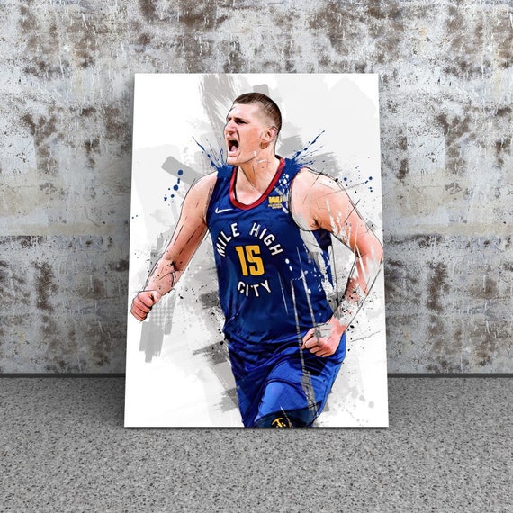 Nikola Jokic Custom Framed Denver Nuggets Jersey Display