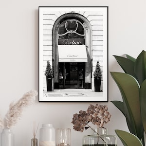 Luxury Fashion Print,  Photo Cartier Store Paris, Boutique Fashion, Printable Wall Art, Elegant Decor, Chic Wall, Easy Print, Gift for her