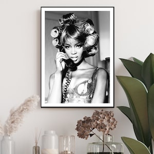 Naomi Campbell INSTANT DOWNLOAD, Naomi Campbell Art,  Wall Art, Printable Art, Digital Download, Fashion Print