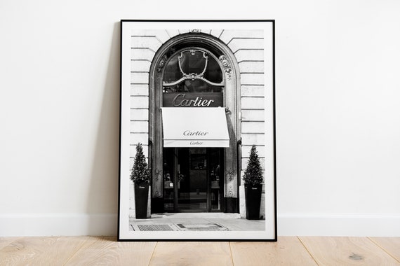 Luxury Fashion Print Photo Cartier Store Paris Boutique 