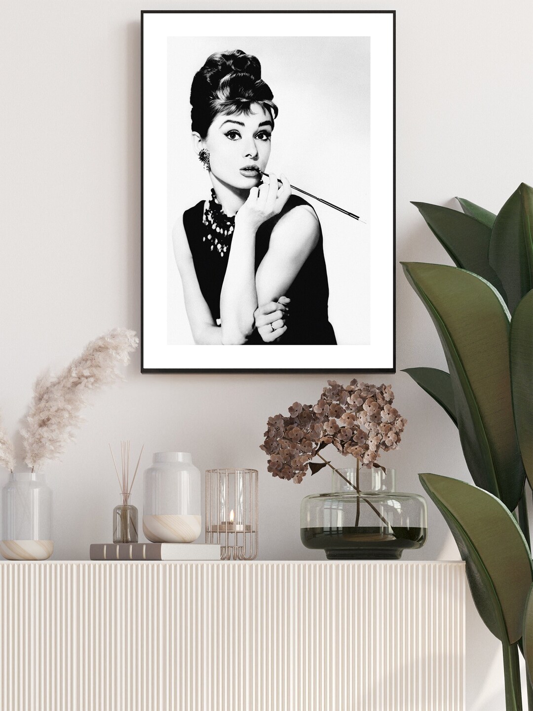 Audrey Hepburn Printable Art, Elegant Photo Decor, Beautiful Wall Art ...