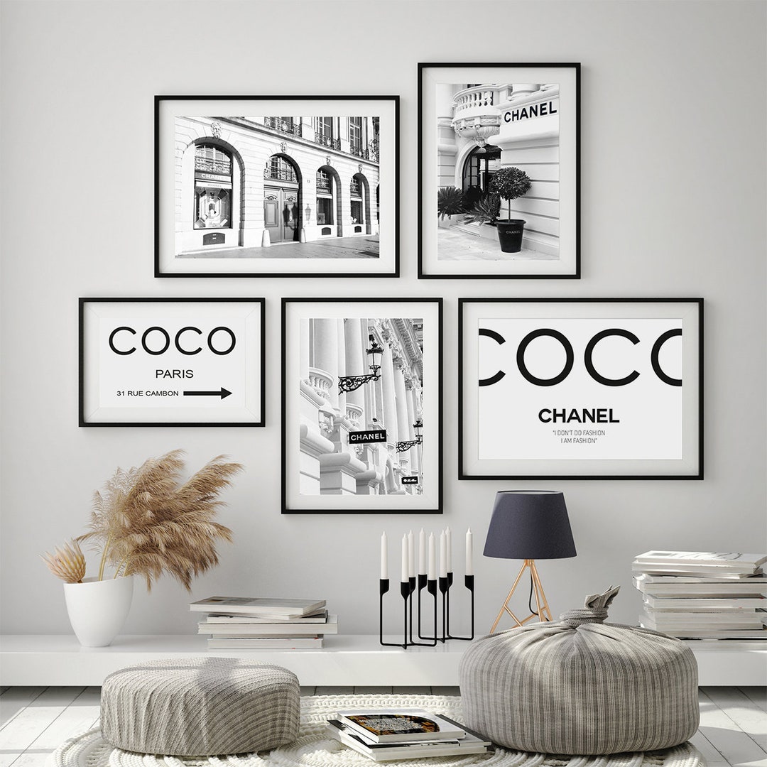 Fashion Wall Art Prints, Black and White Fashion Photography, High