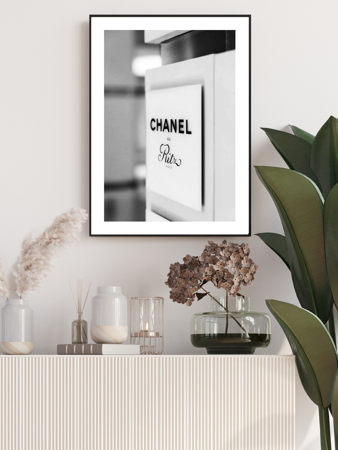 Fashion Wall Art Print, Black and White Fashion Photography, Bedroom