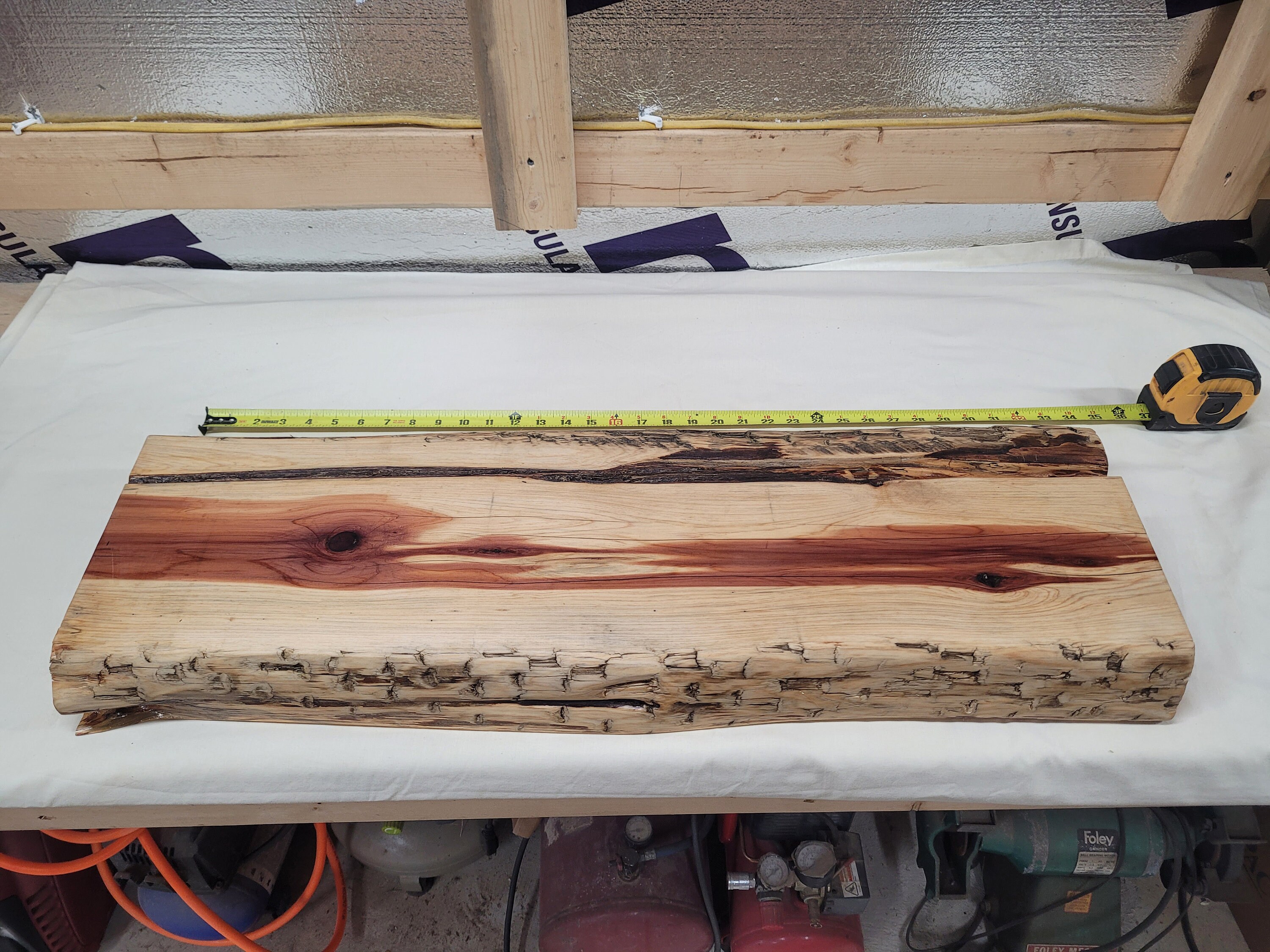 Red cedar epoxy resin mantle board project board end Etsy