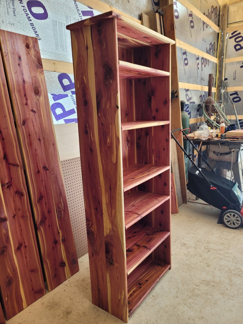 Red Cedar Bookcase Etsy