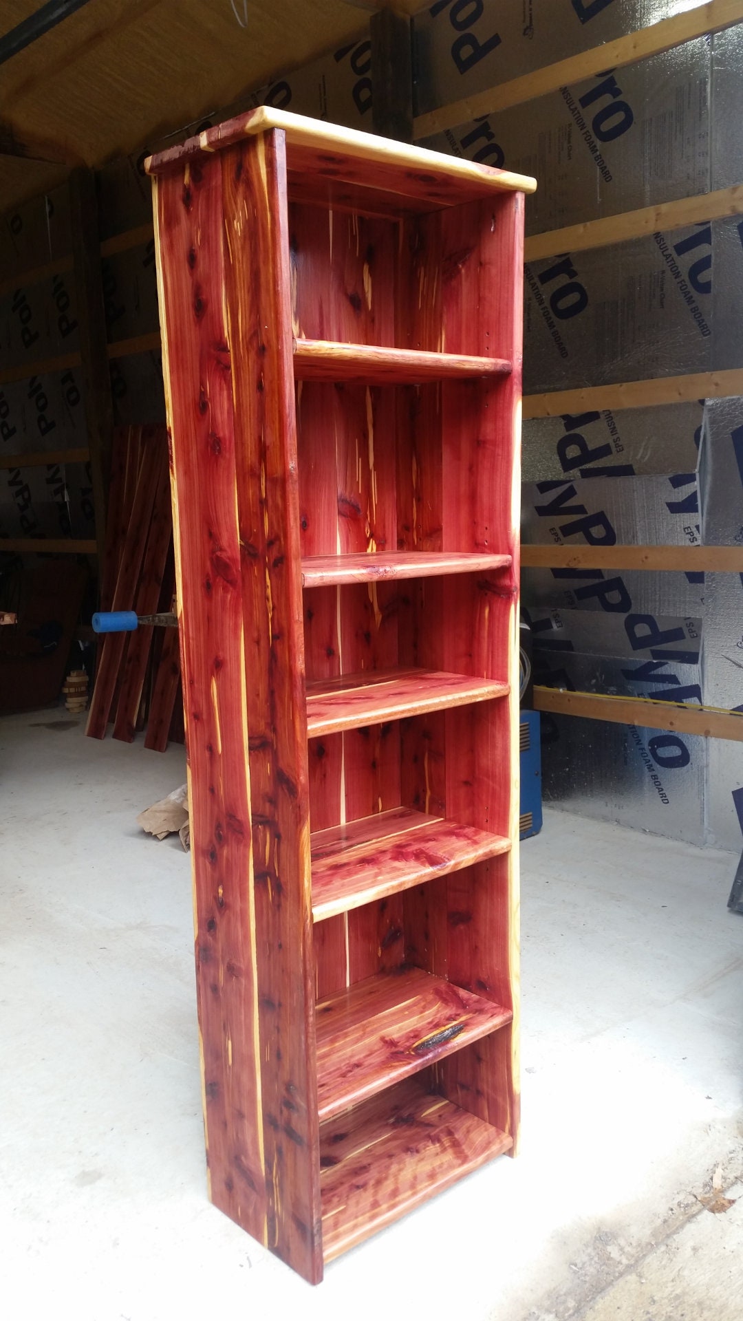 Red Cedar Bookcase Etsy
