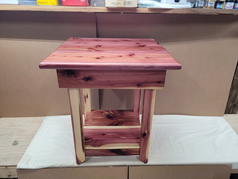 Red Cedar End Table Etsy