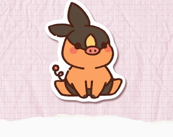 Tepig Sticker | Cute Vinyl Waterproof Laptop Water Bottle Sticker