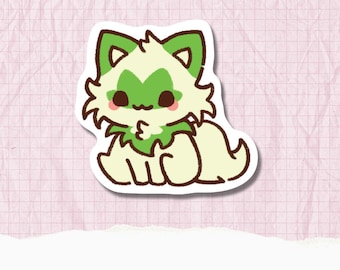 Sprigatito Sticker | Cute Vinyl Waterproof Laptop Water Bottle Sticker