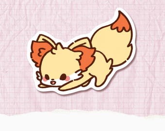 Fennekin Sticker | Cute Vinyl Waterproof Laptop Water Bottle Sticker