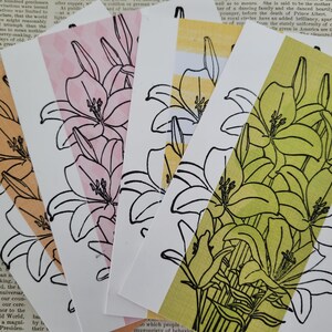 Jeu de cartes florales estampées, Cartes printanières, Cartes de voeux, Cartes tout usage, Cartes faites main, Cartes de correspondance, Cartes vierges