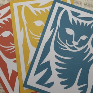 Jeu de cartes chats, jolies cartes, cartes vierges, jeu de cartes de voeux, cartes chats, amoureux des chats, papeterie chat