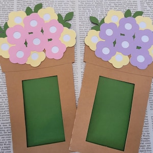 Porte-cartes fleurs, Porte-cartes d'anniversaire, Ensemble de porte-cartes