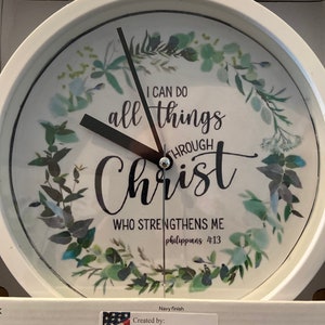 All things through Christ Clock