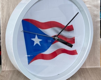 Puerto Rico flag Wall clock