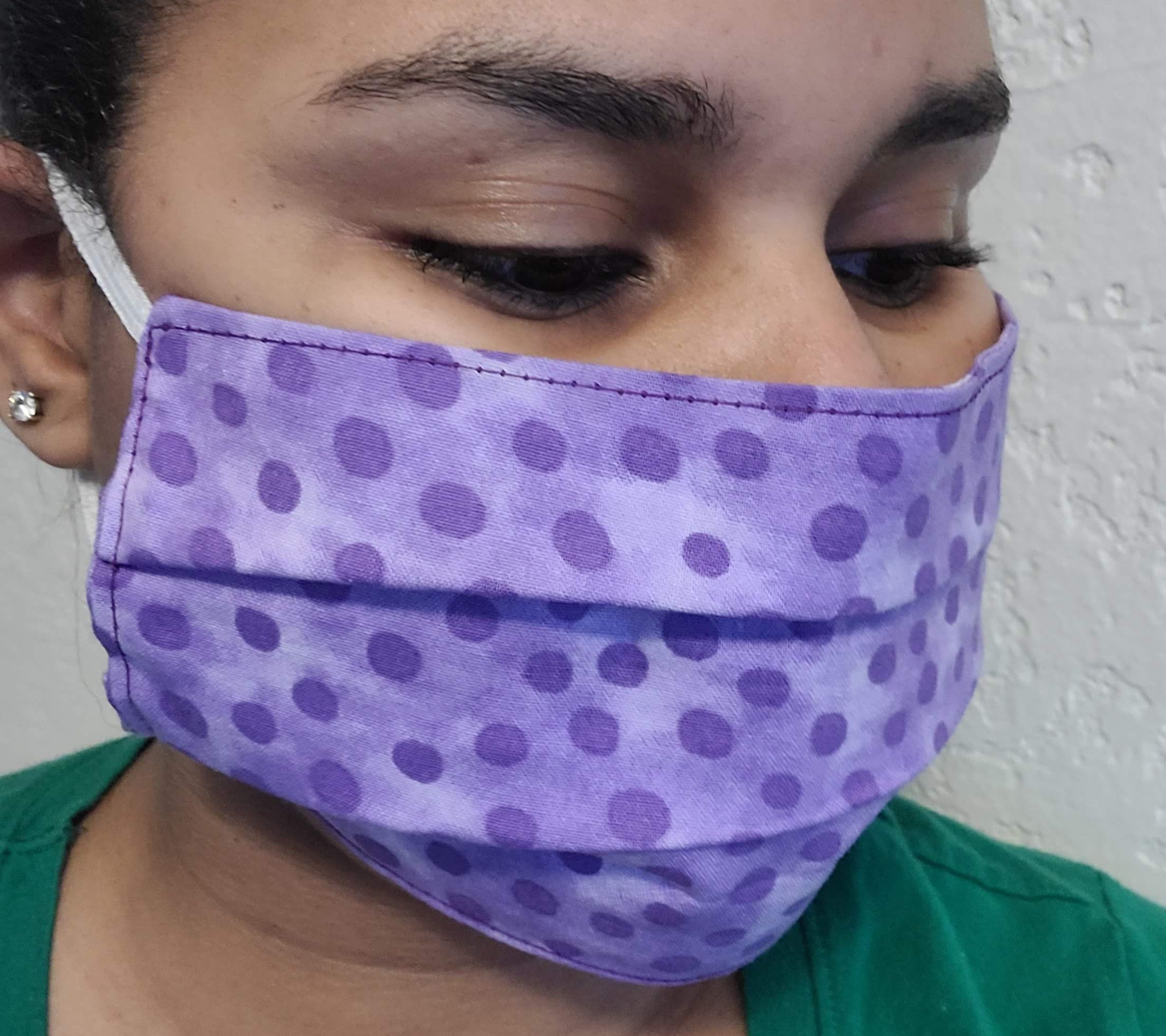 Purple Polka Mask - Etsy