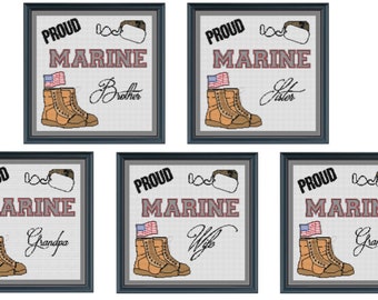 Proud Military Family Cross Stitch