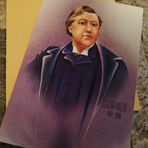 Irish Writers , Oscar Wilde 1854-1900. Note Card With Envelope