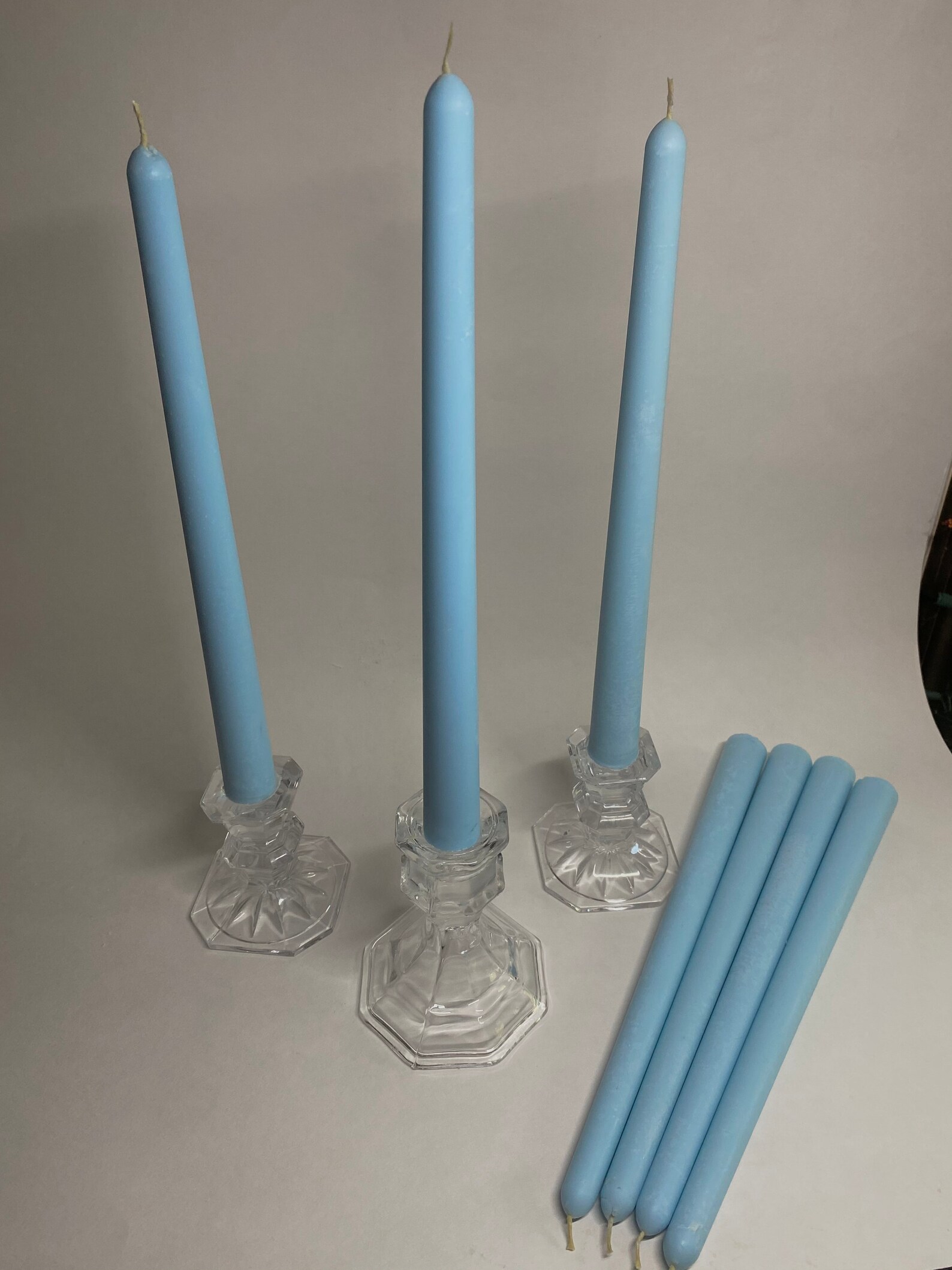 10 Baby blue taper Soy candles Set of 236 Etsy