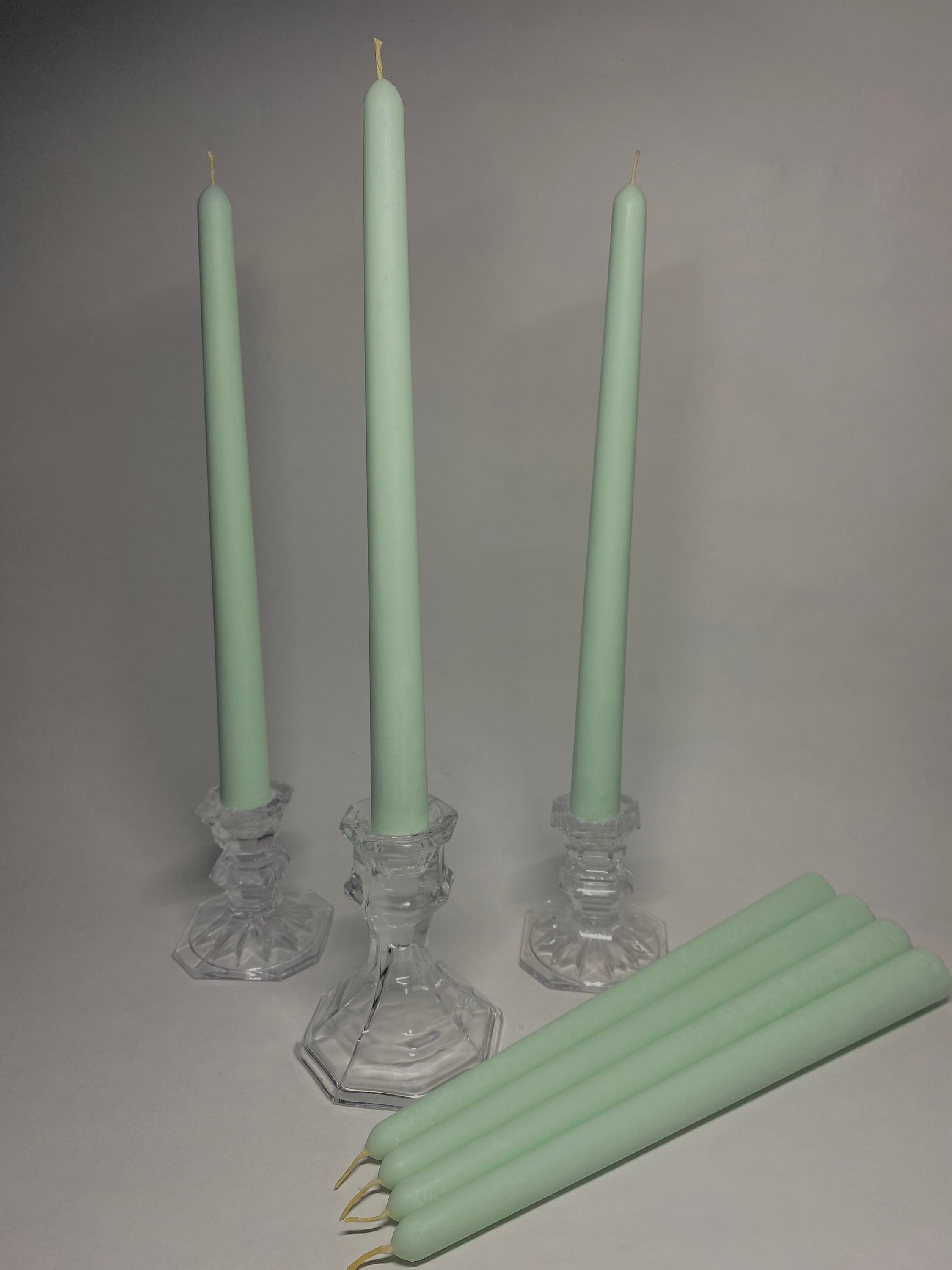 10 inch mint green taper candles 236122450 buy more Etsy
