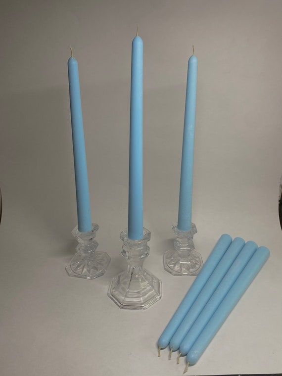 10 Baby blue taper Soy candles Set of 236 Etsy
