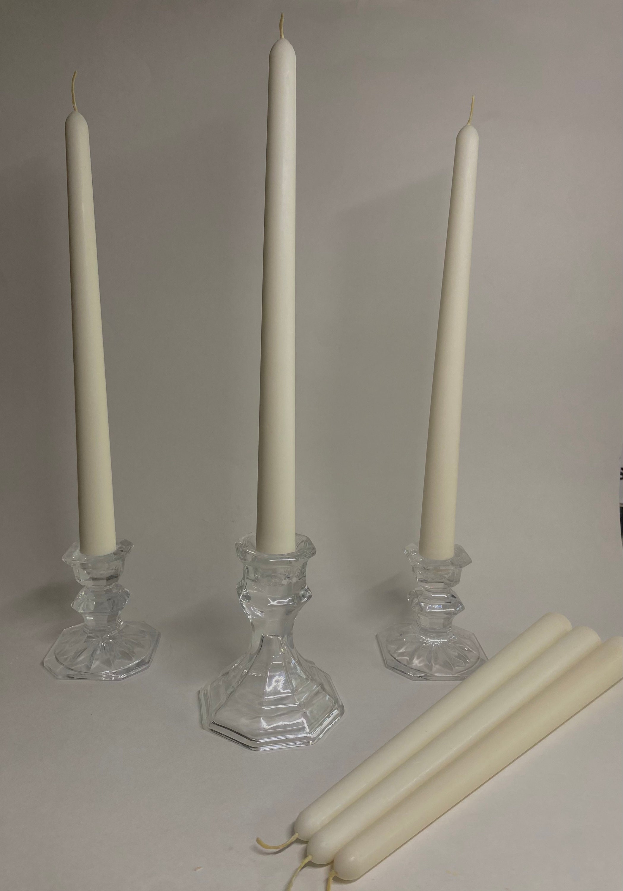 10 inch white taper candles 236122450 buy more save Etsy