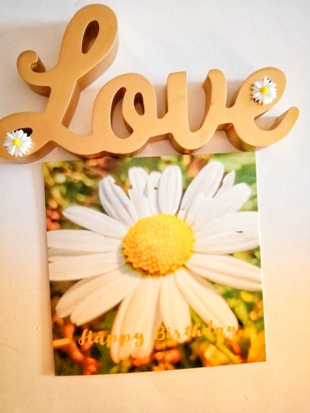 Happy Birthday Daisy Card Gloss Finish Picture and Design - Etsy