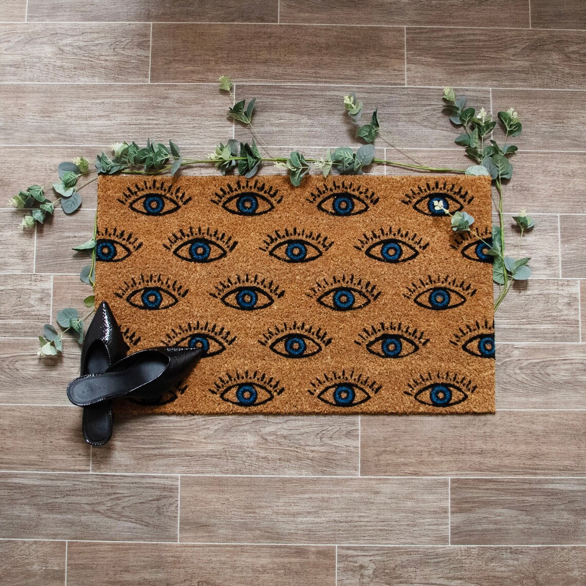 Evil eye Coir Doormat Evil Eye Door Mats House warming Etsy