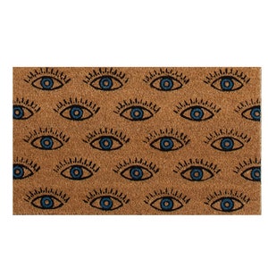 Evil eye Doormat | House warming gift, new home | Evil Eye coir Door Mat by LPDoormats