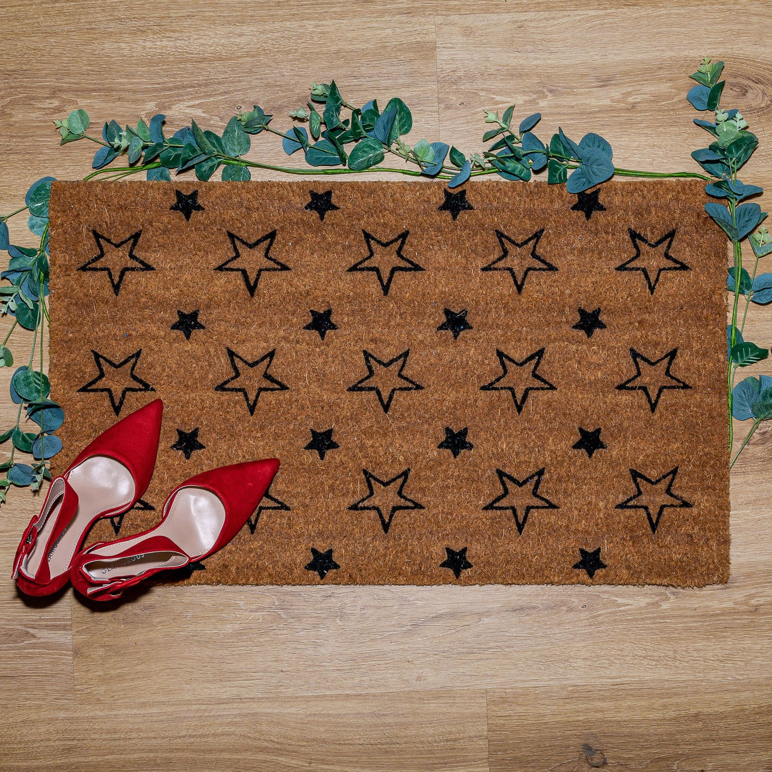 LPDoormats Coir Star Print Door Mat Double doormat Large Etsy