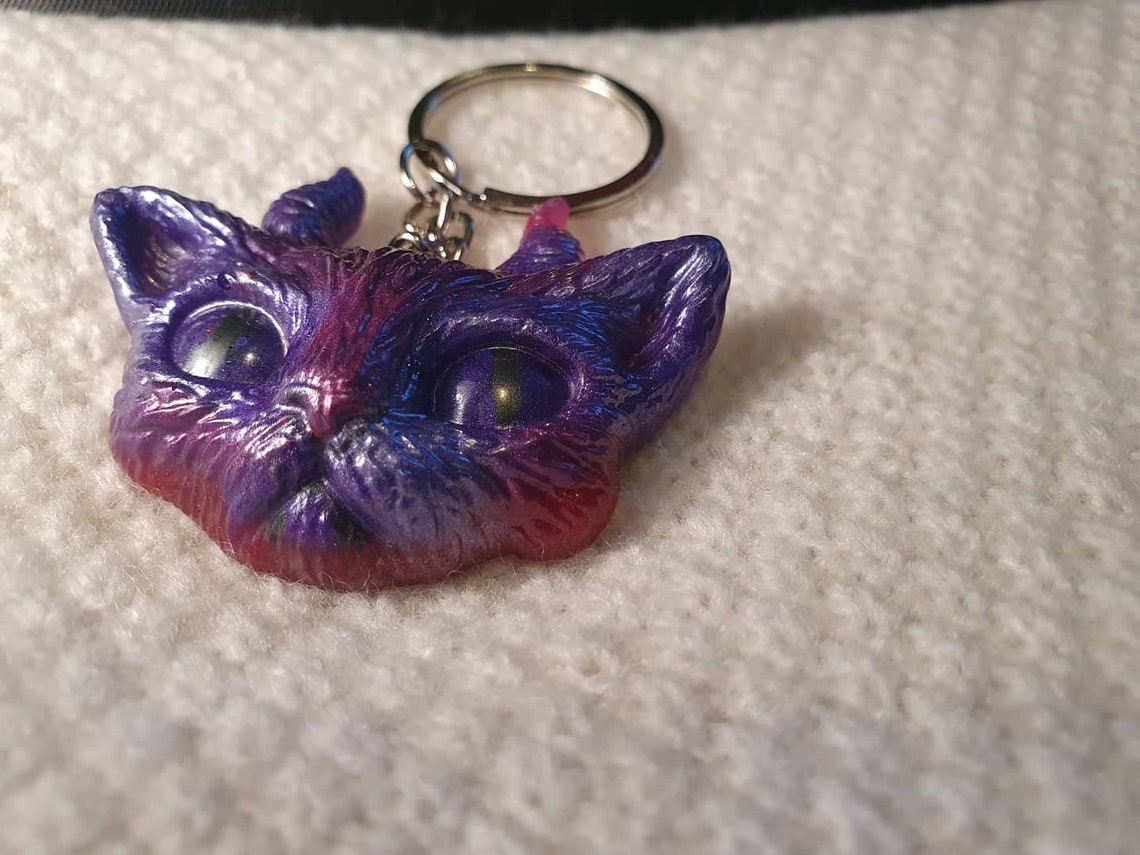 Personalised Cat keyring Etsy
