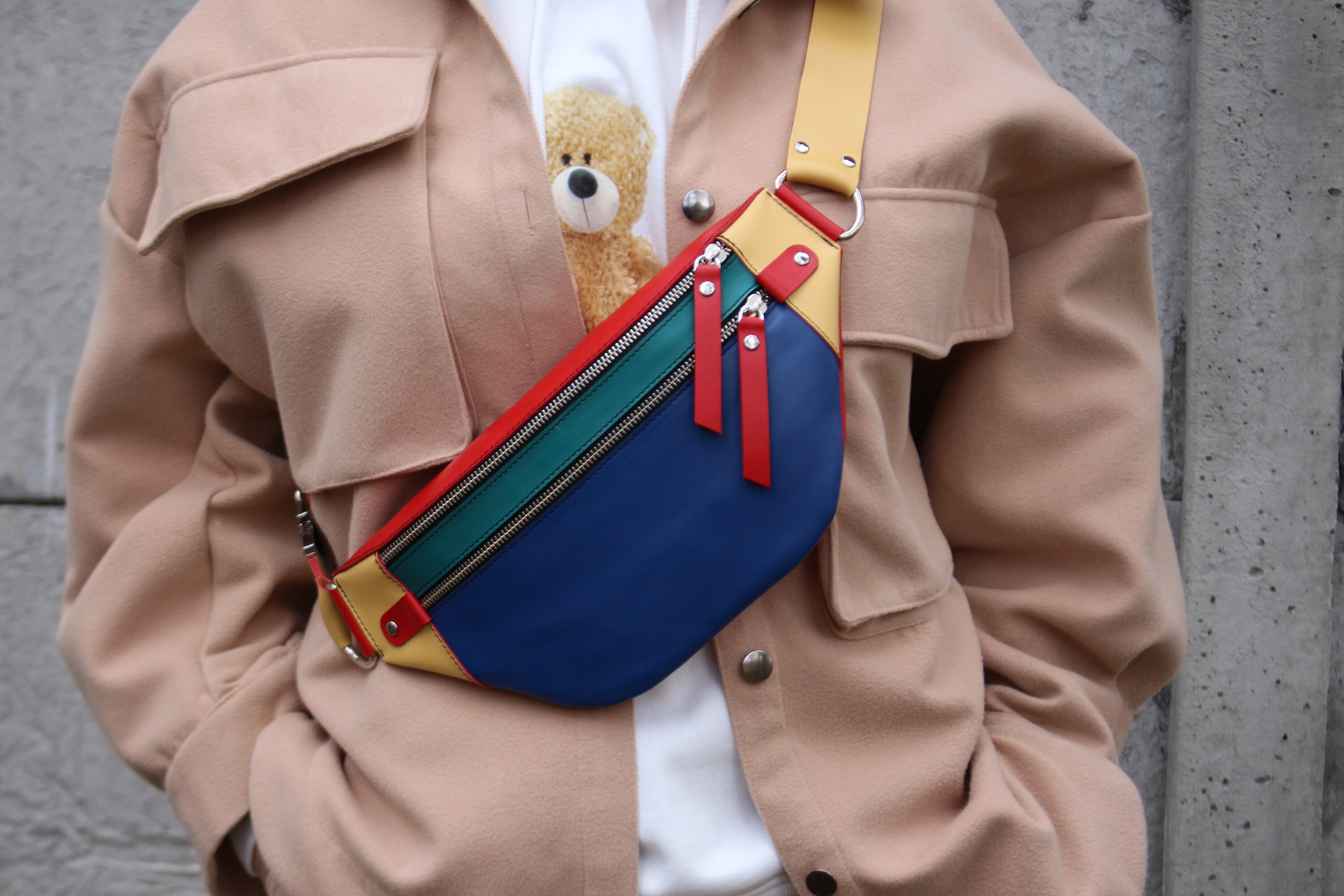 Belt bag Leather belt bag Unisex belt bag Colored belt bag Etsy