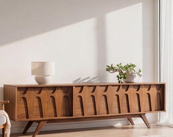 Walnut Brasilia Mid Century Record Player Stand