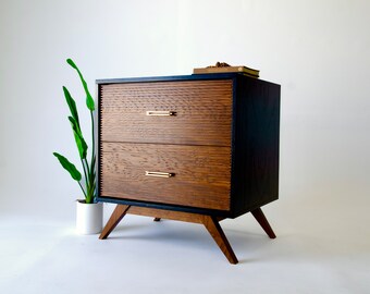 Urban Black File Cabinet, Mid-Century Modern